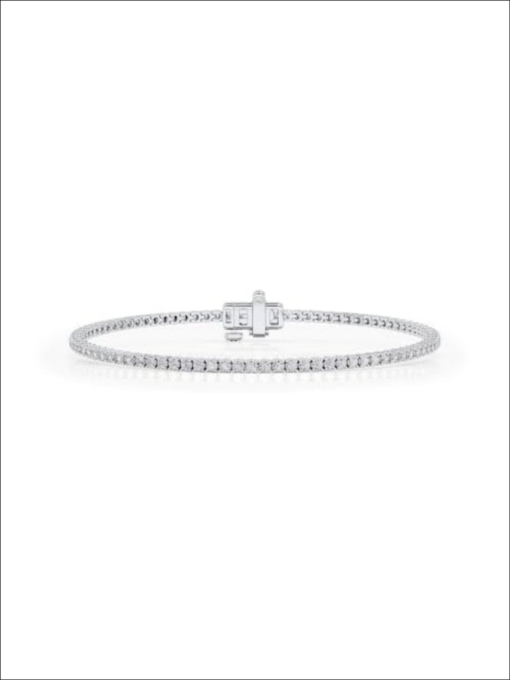 14K Solid Gold Lab Grown Diamond Tennis Bracelet 2 Carat 7 Inch